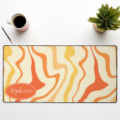 Retro Oranje Abstract Groovy Werveling Bureaumat