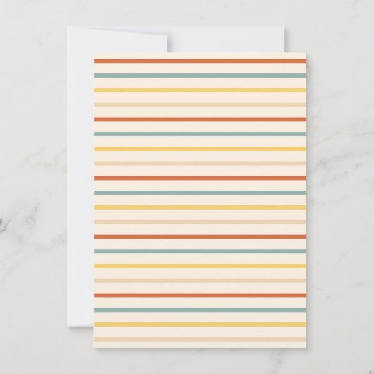 retro | Oranje Afstuderen foto aankondiging (Achterkant)