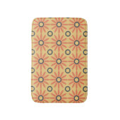 Retro Oranje & Black Cute Abstract Floral Pattern Badmat (Voorkant Verticaal)