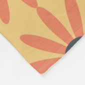 Retro Oranje & Black Cute Abstract Floral Pattern Fleece Deken (Hoek)