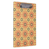 Retro Oranje & Black Cute Abstract Floral Pattern Klembord (Rechts)