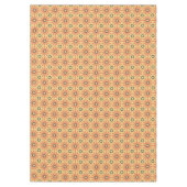 Retro Oranje & Black Cute Abstract Floral Pattern Tafelkleed (Voorkant)