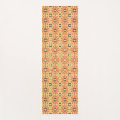 Retro Oranje & Black Cute Abstract Floral Pattern Yogamat (Voorkant)