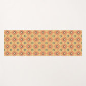 Retro Oranje & Black Cute Abstract Floral Pattern Yogamat (Voorkant (horizontaal))