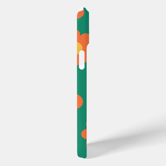 Retro Oranje Bloemen Case-Mate iPhone Case (Achterkant / Rechts)