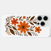 Retro Oranje bloemenpatroon Case-Mate iPhone Case (Achterkant (horizontaal))