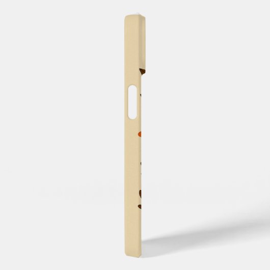 Retro Oranje Bloempatroon Case-Mate iPhone Case (Achterkant / Rechts)