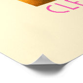 Retro Oranje Blossom Marktroze Poster (Hoek)