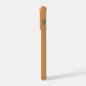 Retro Oranje Bruine Streep Mid-Century Modern  iPhone Hoesje (Linkerkant)