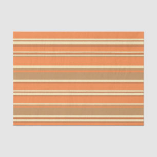 Retro Oranje Bruine Streep Mid-Century Modern  Tissuepapier