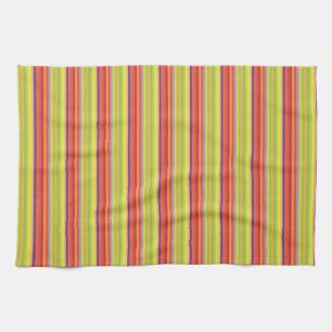 Retro Oranje bruine strips - keukenhanddoek