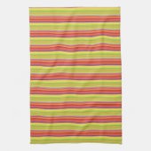 Retro Oranje bruine strips - keukenhanddoek (Verticaal)