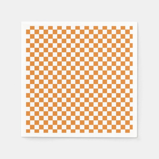Retro Oranje Check Servet (Voorkant)