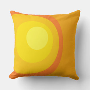 Retro Oranje Cirkels Kussen