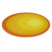 Retro Oranje Cirkels Snijplank (Hoek)