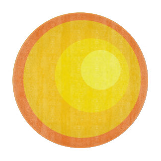 Retro Oranje Cirkels Snijplank