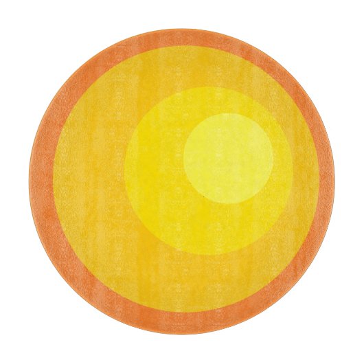 Retro Oranje Cirkels Snijplank (Voorkant)