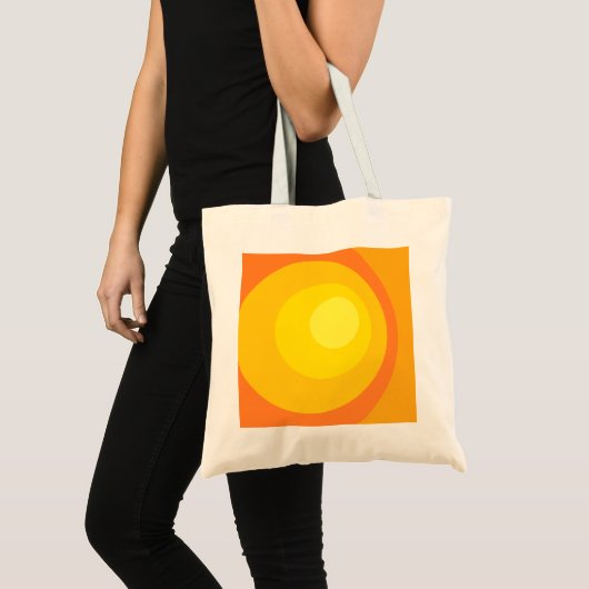 Retro Oranje Cirkels Tote Bag (Voorkant (product))