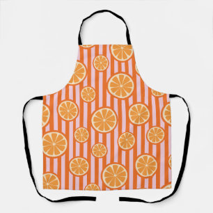 Retro Oranje Citroen Schijfjes Naadloos Patroon Schort