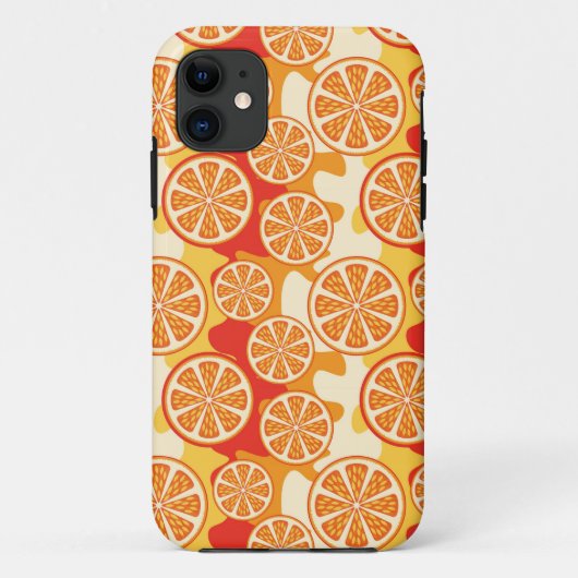 Retro Oranje Citrus Pattern Case-Mate iPhone Case (Achterkant)