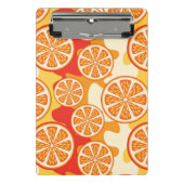 Retro Oranje Citrus Pattern Mini Klembord (Voorkant)