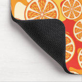 Retro Oranje Citrus Pattern Muismat (Hoek)