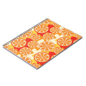 Retro Oranje Citrus Pattern Notitieboek (Linkerzijde)