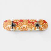 Retro Oranje Citrus Pattern Persoonlijk Skateboard (Horizontaal)