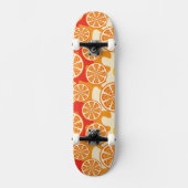 Retro Oranje Citrus Pattern Persoonlijk Skateboard (Voorkant)