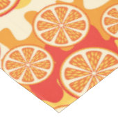 Retro Oranje Citrus Pattern Tafelkleed (Gekanteld)