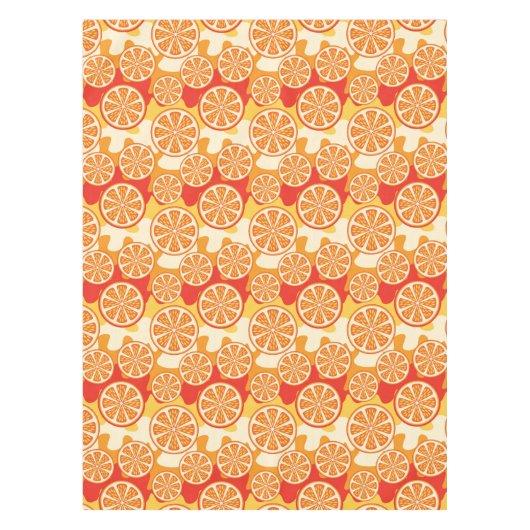 Retro Oranje Citrus Pattern Tafelkleed (Voorkant)