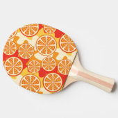 Retro Oranje Citrus Pattern Tafeltennisbatje (Zijkant)