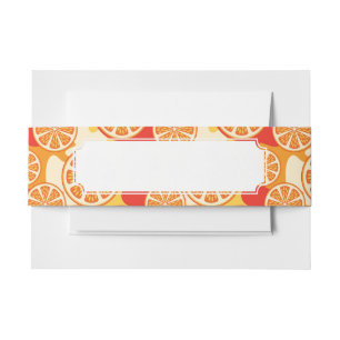 Retro Oranje Citrus Pattern Uitnodigingen Wikkel