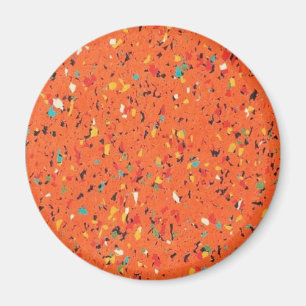 Retro Oranje Confetti Magneet
