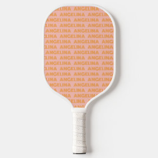 Retro Oranje Custom Naam Pickleball Paddle 70s