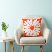Retro Oranje Daisy American MoJo Pillow Kussen (Stoel)