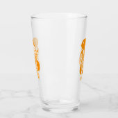 Retro Oranje dames met pompoen Glas (Links)