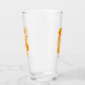 Retro Oranje dames met pompoen Glas (Rechts)