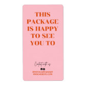 Retro oranje dit pakket is blij u te zien etiket (Voorkant)