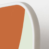 Retro Oranje Drie Cirkel Streep met Naam Pickleball Paddle (Links Detail)