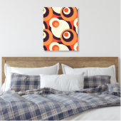 Retro Oranje en bruine bindmiddelen Abstracte kuns Canvas Afdruk (Insitu (Slaapkamer))