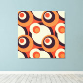 Retro Oranje en bruine bindmiddelen Abstracte kuns Canvas Afdruk (Insitu (Houten vloer))