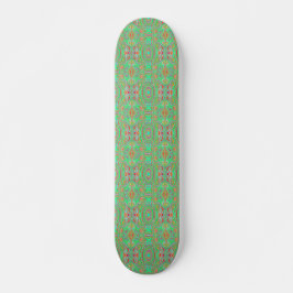 Retro Oranje en Lime Green Abstract Patroon Persoonlijk Skateboard