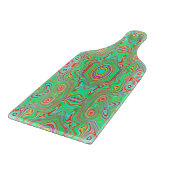 Retro Oranje en Lime Green Abstract Patroon Snijplank (Hoek)