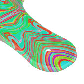 Retro Oranje en Lime Green Abstract Patroon Snijplank (Hoek)