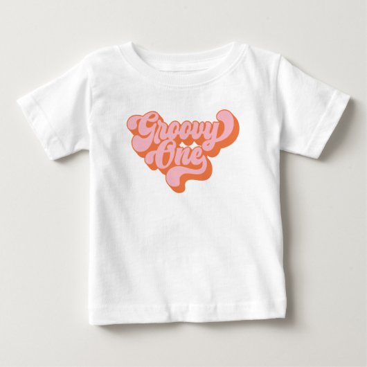 Retro Oranje en Roze Groovy One (Voorkant)