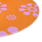 Retro Oranje en roze karton Snijplank (Hoek)