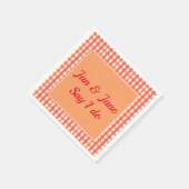 Retro Oranje- en roze ompakpapier uit de middelste Servet (Hoek)