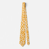 Retro Oranje en White Polka Dot Pattern Stropdas (Voorkant)