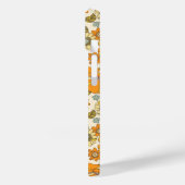  Retro Oranje Floral Patroon Case-Mate iPhone Case (Achterkant / Links)